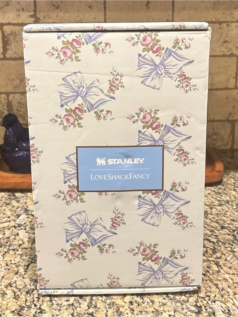 Stanley x Love Shack Fancy Tumbler 40 Oz In Rosa Beaux Blue Excellent Condition - Picture 8 of 10